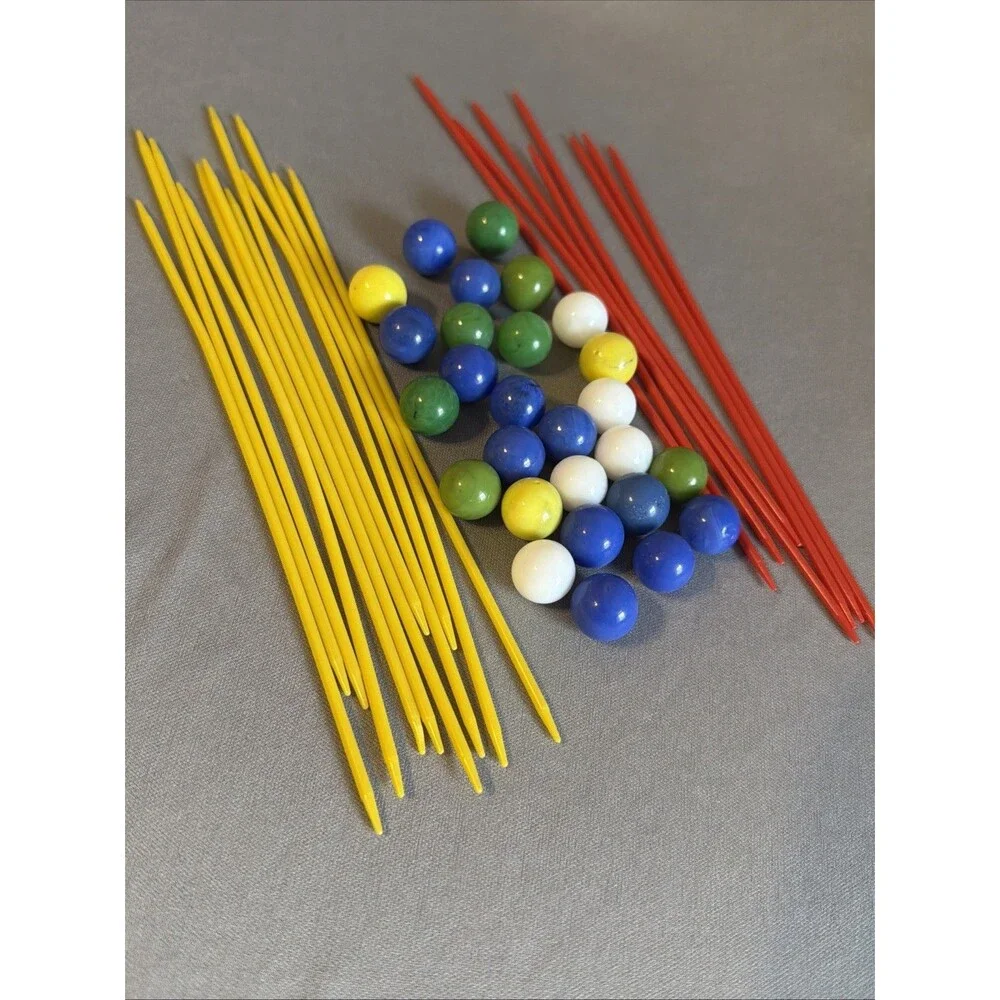 Vintage 1974 Kerplunk Game Replacement Marbles and Sticks By Ideal